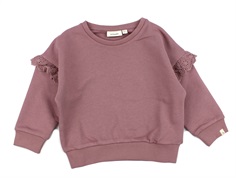 Lil Atelier nostalgia rose lace sweatshirt